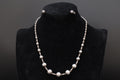 Mid Century Graduated Ball Beads Jewelry Set, Beaded Saturn Necklace And Stud Earrings, 925 Sterling Silver, Retro Fashion Accessories
