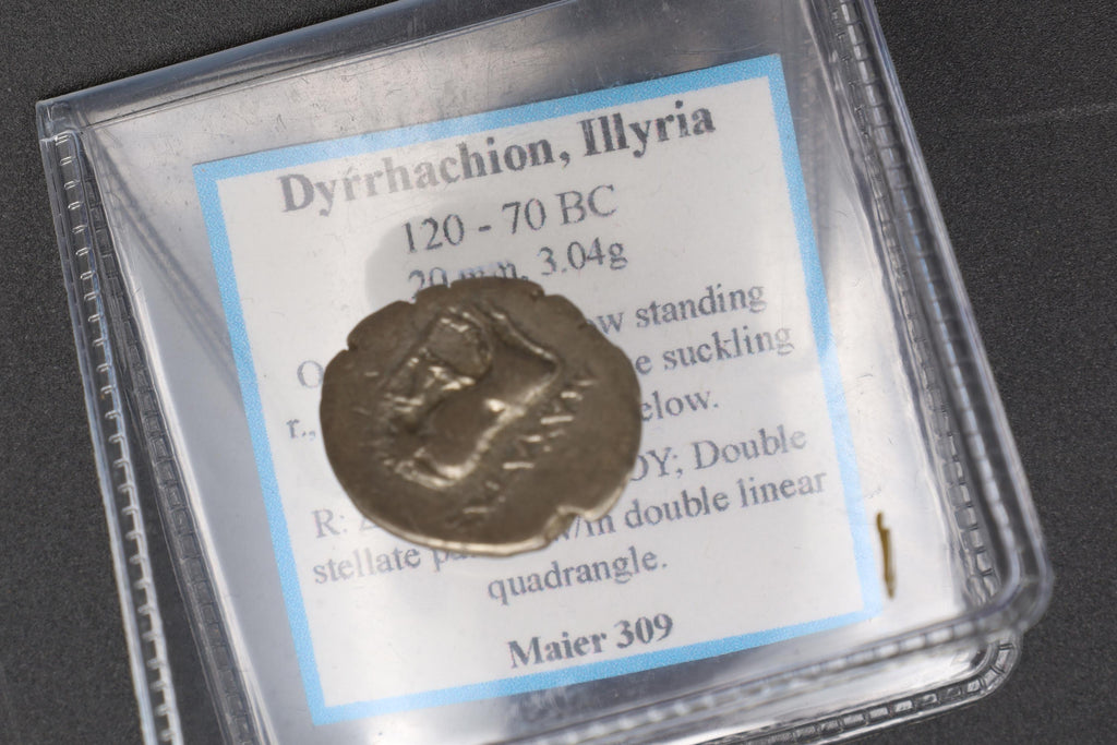Ancient Dyrrhachion, Illyria 229 BCE To 200 BCE Drachm Silver Coin, Machatas And Eortaios Roman Magistrates, Collectibles And Numismatics