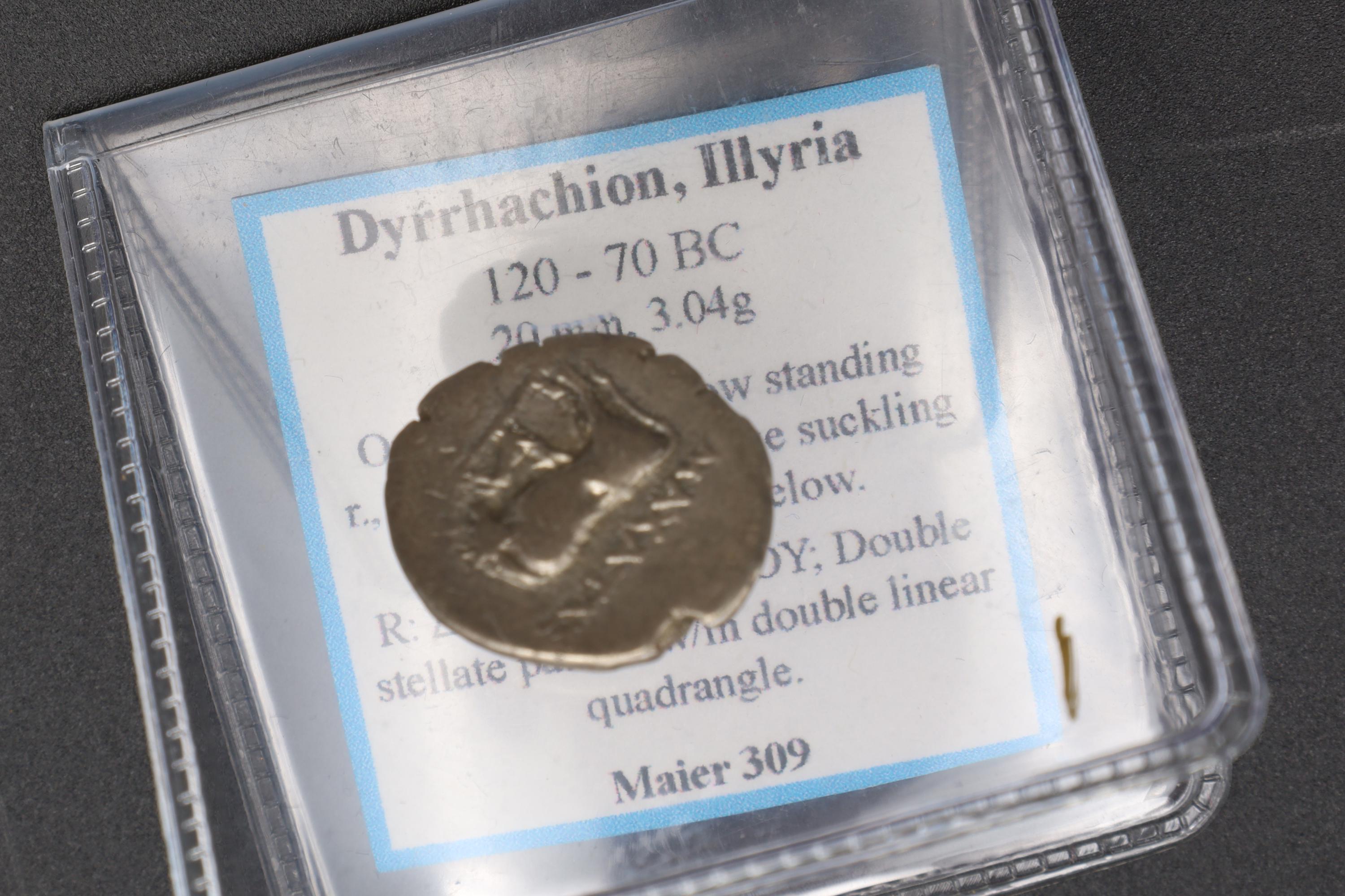 Ancient Dyrrhachion, Illyria 229 BCE To 200 BCE Drachm Silver Coin, Machatas And Eortaios Roman Magistrates, Collectibles And Numismatics