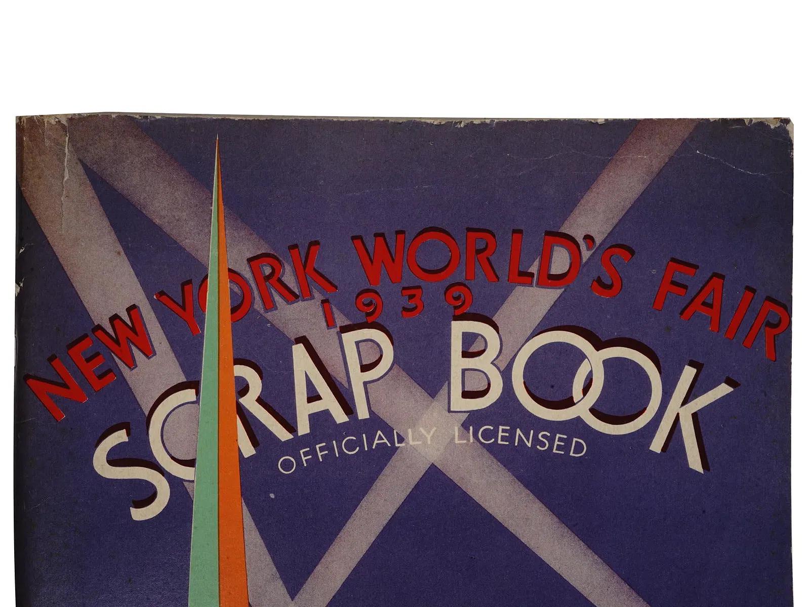 New York World Fair Of 1939, A Pair Of Scrapbooks With The Official Covers, Books And Paper Ephemera Collectibles, Americana Memorabilia