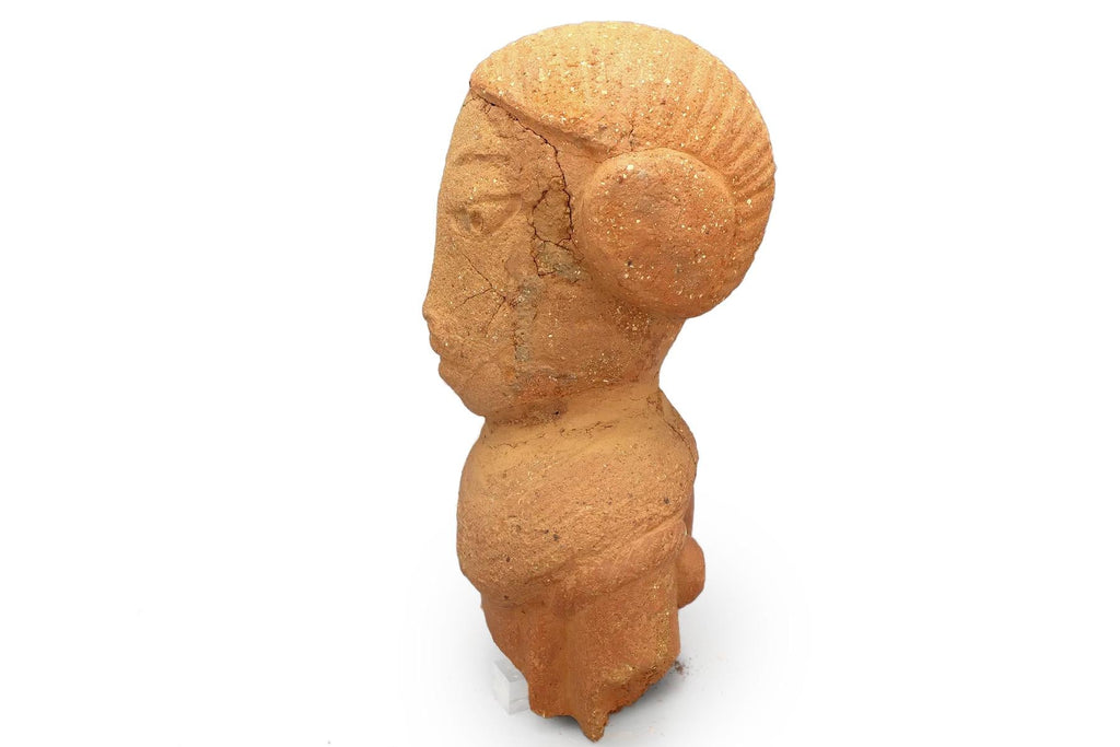 Ancient Africa NOK Civilization Terracotta Burial Female Sculpture, A Head Bust Figure 200 BC To 200 AD, West Africa Antiquities And Art