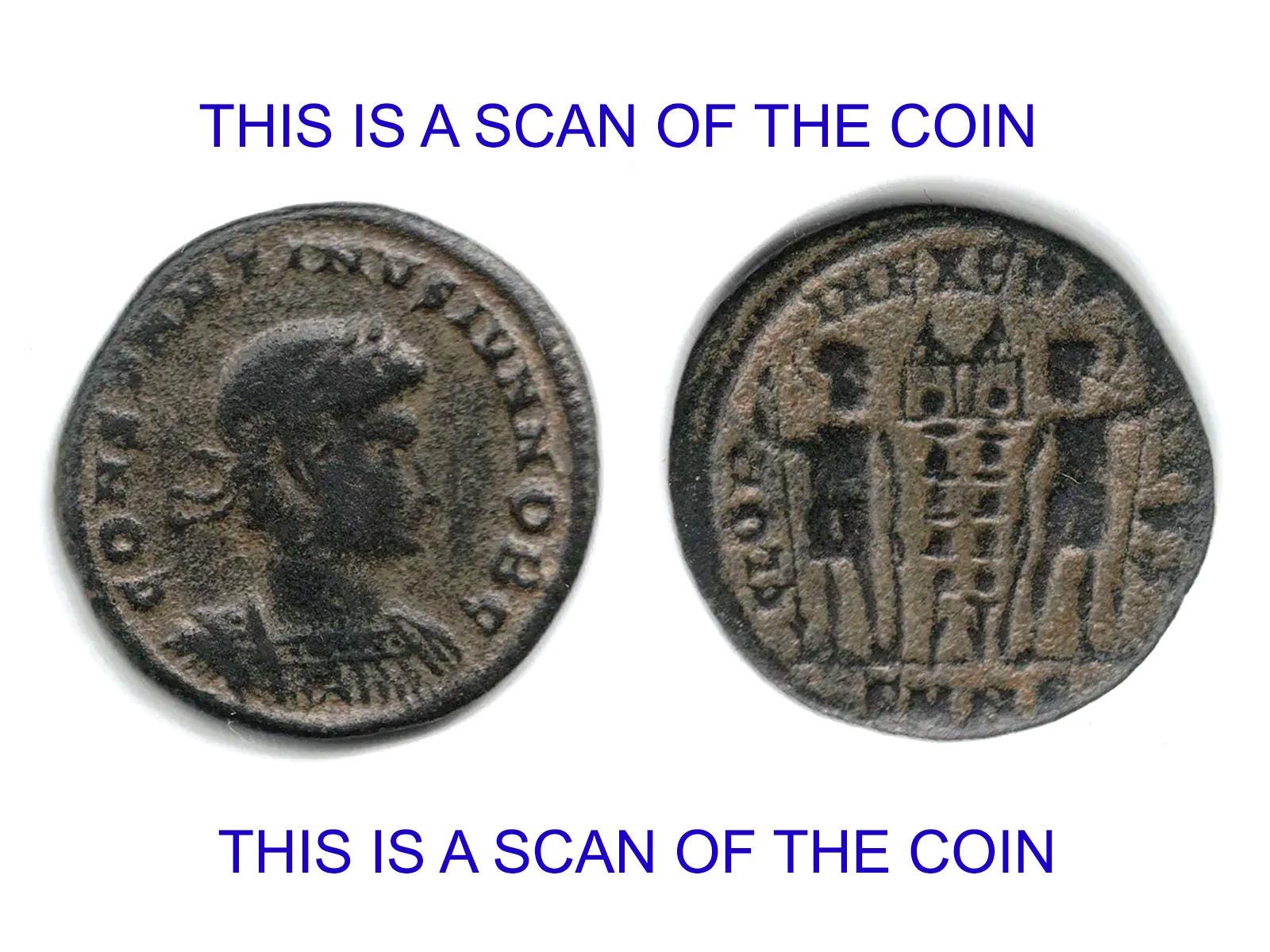 Ancient Roman Empire, Reduced Follis Bronze Coin By Constantius II, Nicomedia Mint, 4th Century AD, Numismatics And Historical Collectibles