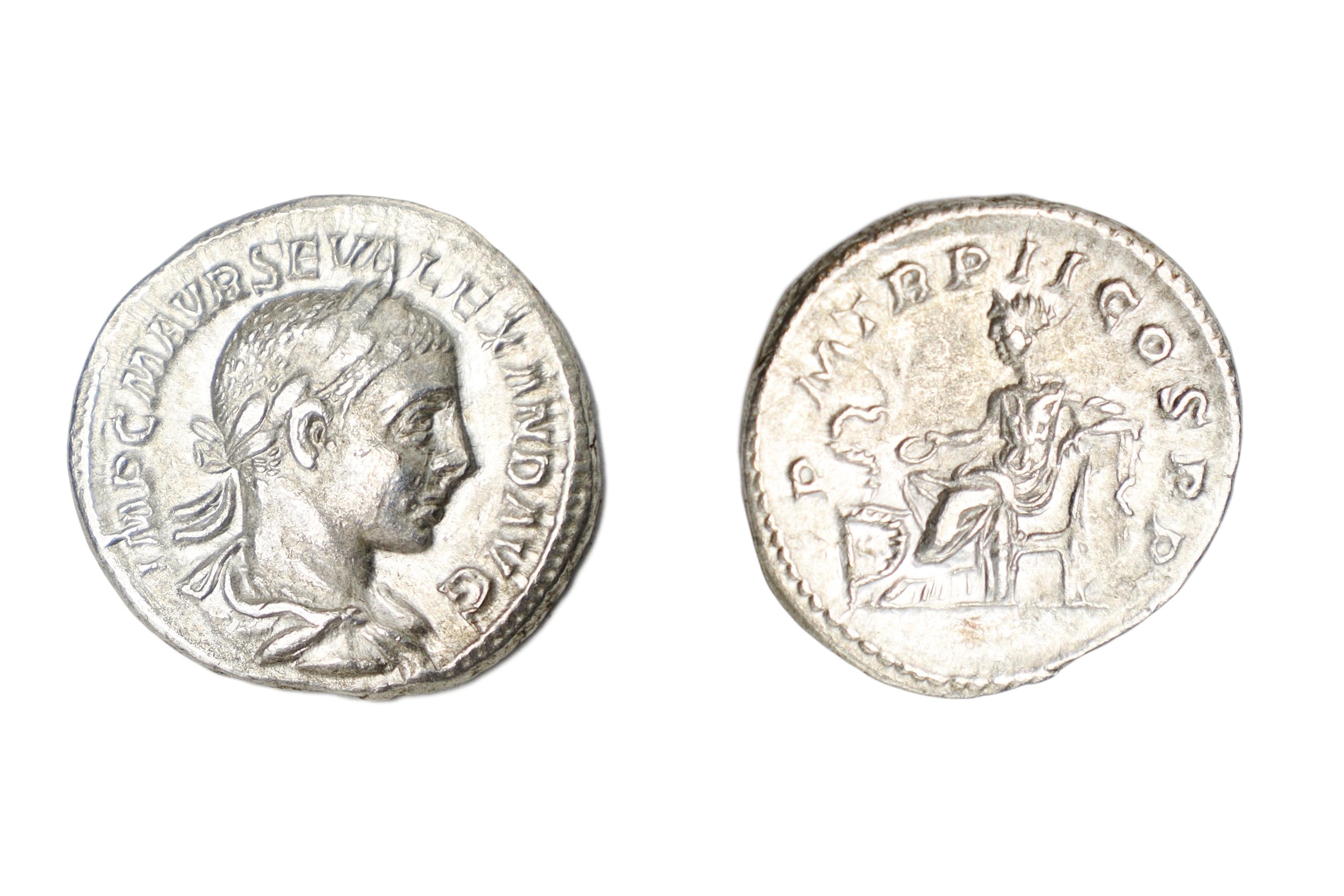 Ancient Roman Empire, 3rd Century AD, A Silver Denarius Coin. Emperor Severus Alexander, Numismatics And Historical Antiquities Collectibles