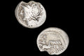 Lucius Appuleius Saturninus. Ancient Roman Republic, A Silver Denarius Coin Of 10 Asses, Year 104 BC, Numismatics And Historical Antiquities