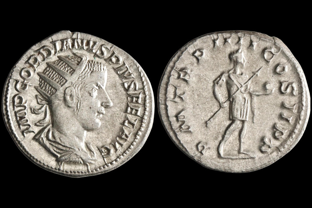Ancient Roman Empire, 3rd Century AD, Gordian III Silver Denarius Coin, Antoninianus Reform Of Caracalla, Numismatics Antiquities Art