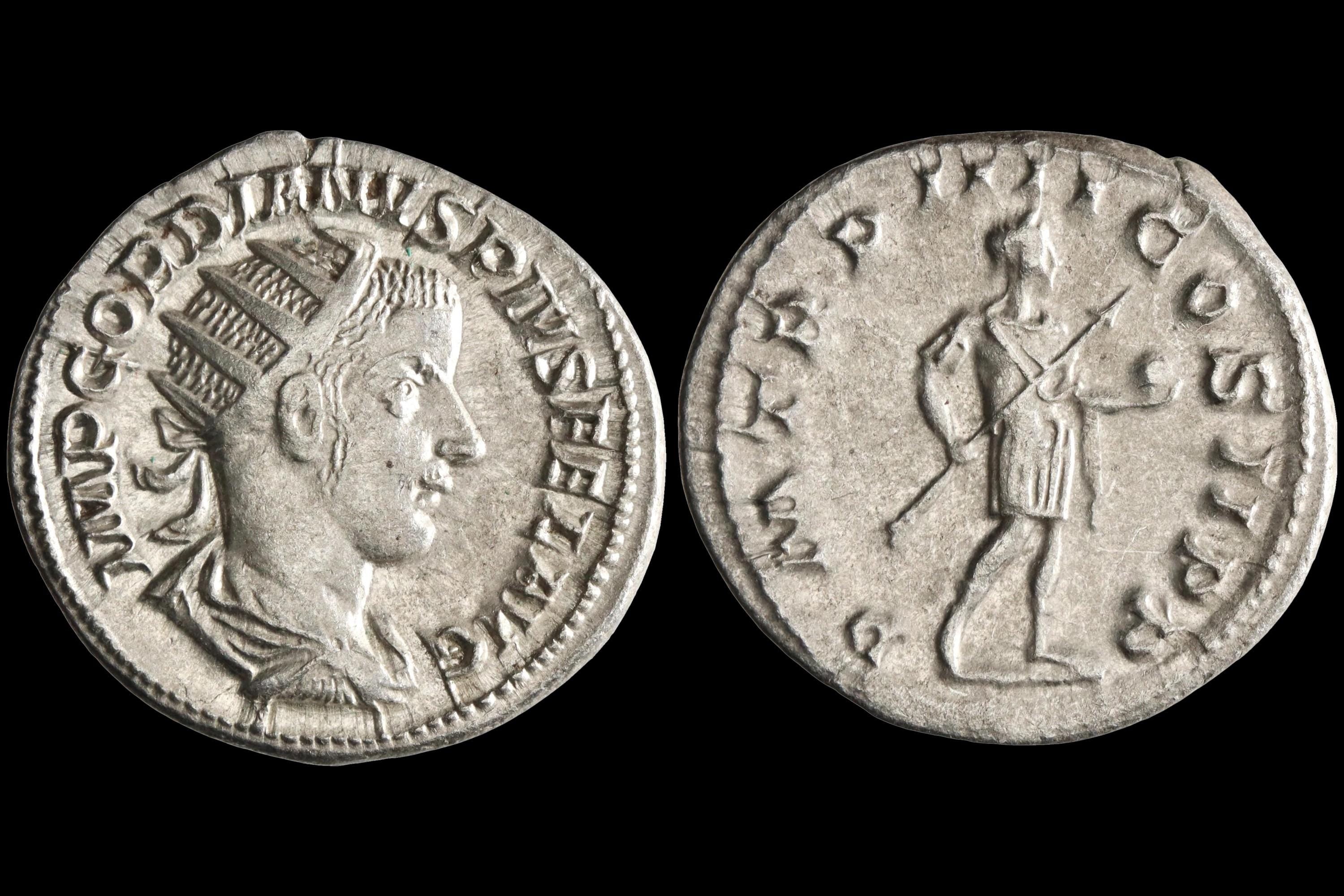 Ancient Roman Empire, 3rd Century AD, Gordian III Silver Denarius Coin, Antoninianus Reform Of Caracalla, Numismatics Antiquities Art