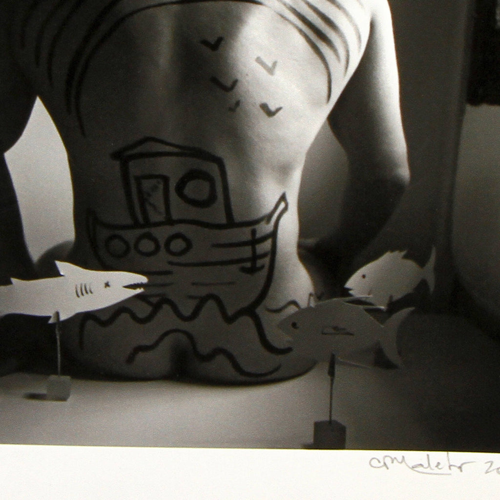 Prophet Noah And The Ark, Underwater Photography, Russian Male Man Portrait, Analogue Black And White Film Photography, Conceptual Art