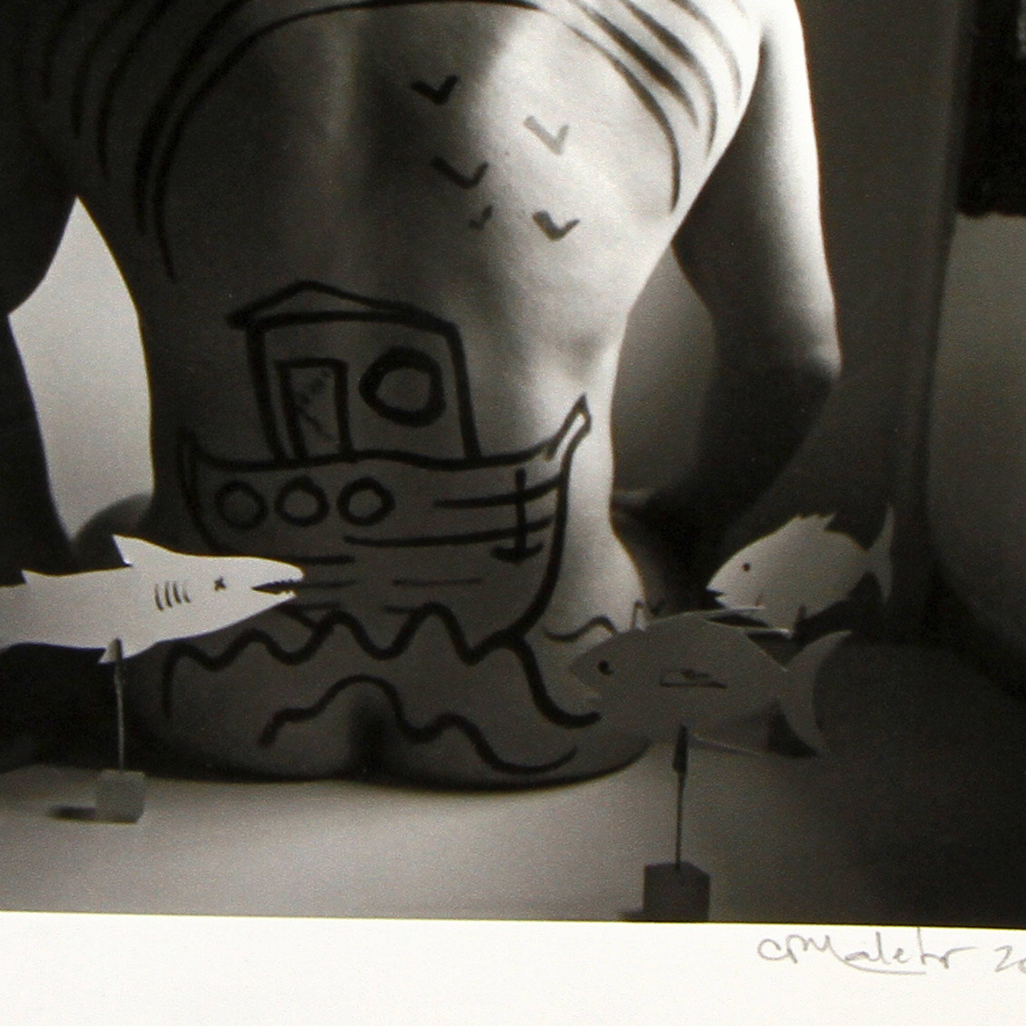 Prophet Noah And The Ark, Underwater Photography, Russian Male Man Portrait, Analogue Black And White Film Photography, Conceptual Art