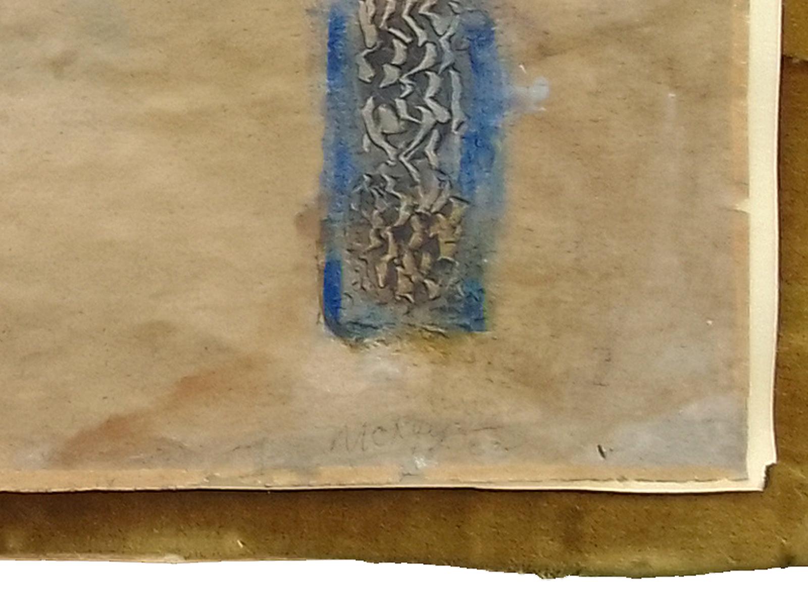 Mixed Media Composition. An Abstract Oil On Paper Painting By American Artist Martha Margaret Mckay (1924 To 1983), Signed And Dated.