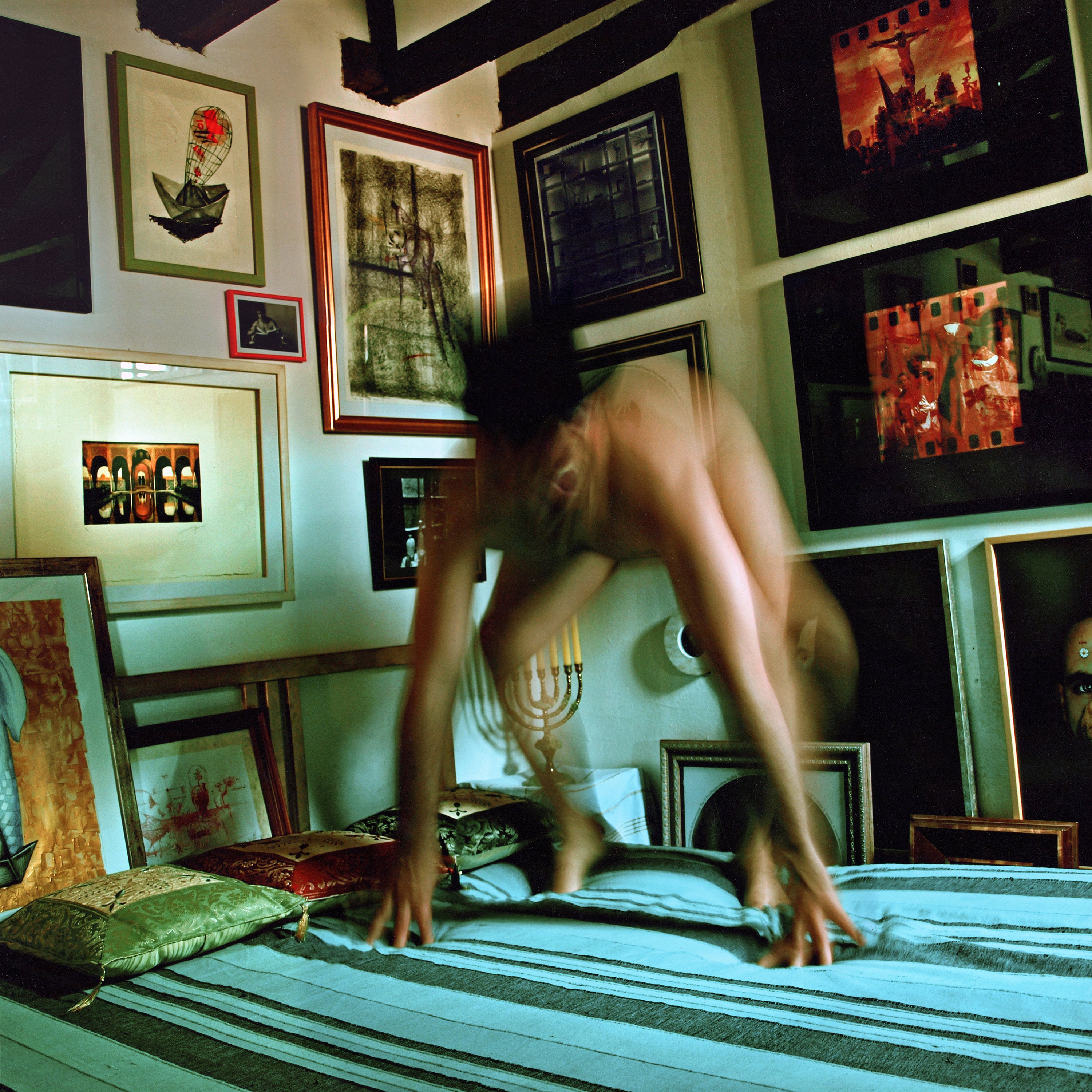 Pasiphae And The Cretan Bull, Contemporary Conceptual Art, Picture Francis Bacon Style, Low Exposure Photo in Movement By Conrado Maleta