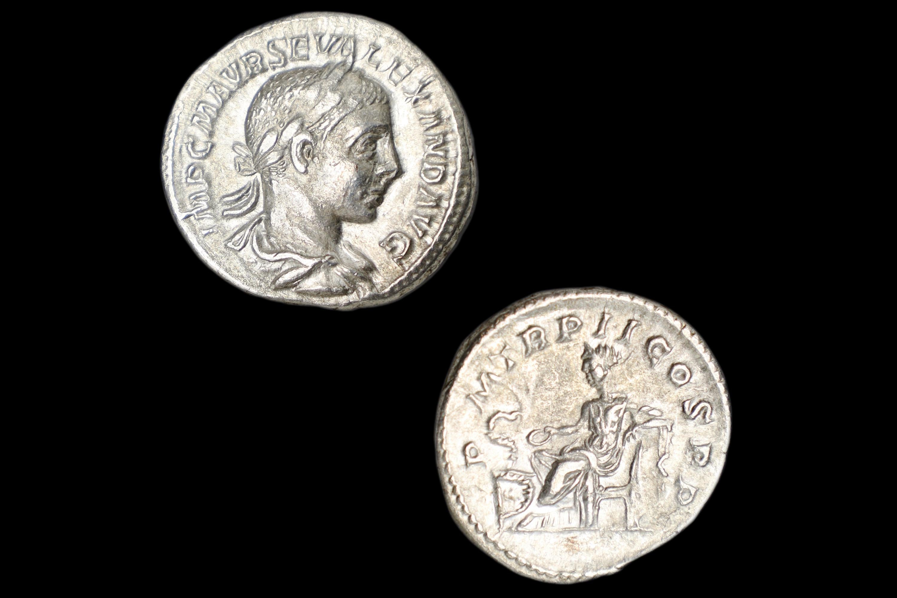 Ancient Roman Empire, 3rd Century AD, A Silver Denarius Coin. Emperor Severus Alexander, Numismatics And Historical Antiquities Collectibles