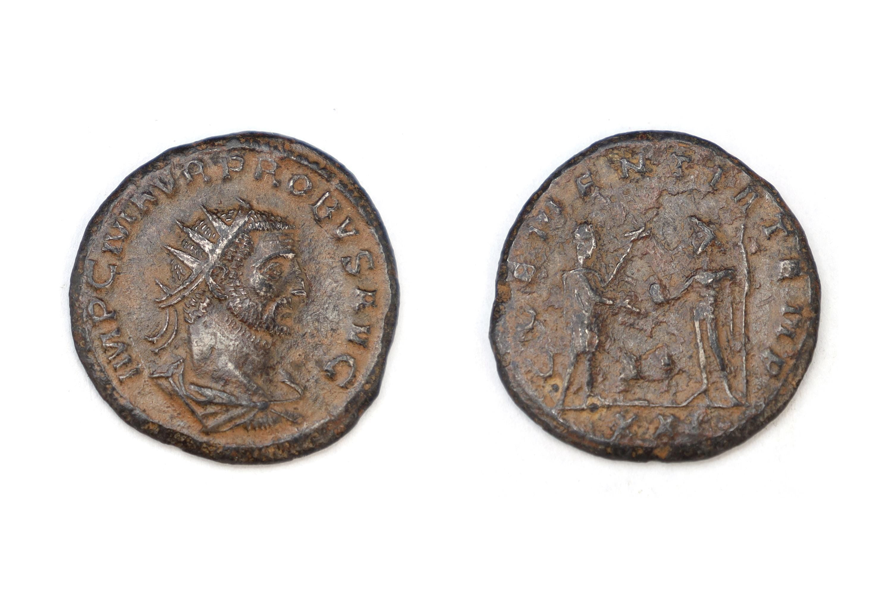 Ancient Roman Empire Coin, Probus Emperor, Bronze Silvered Antoninianus, CLEMENTIA TEMP, Numismatics And Historical Collectibles