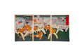 Ukiyoe Art, Original 1894 Japanese Meiji Era Senso-e Military Woodblock Print Triptych Military Art, Asian Oriental Art, Battle Of Seonghwan