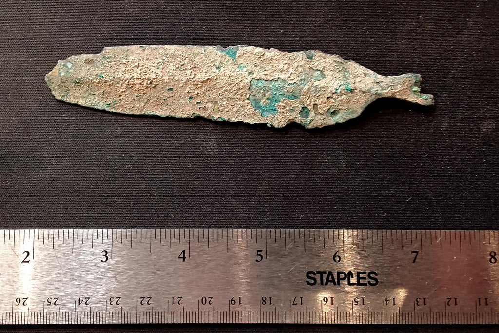 Ancient Luristan Bronze Spear Point From Around 1200 To 800 BCE, Near Eastern Antiquities And Militaria Collectibles, Primitive Spearheads