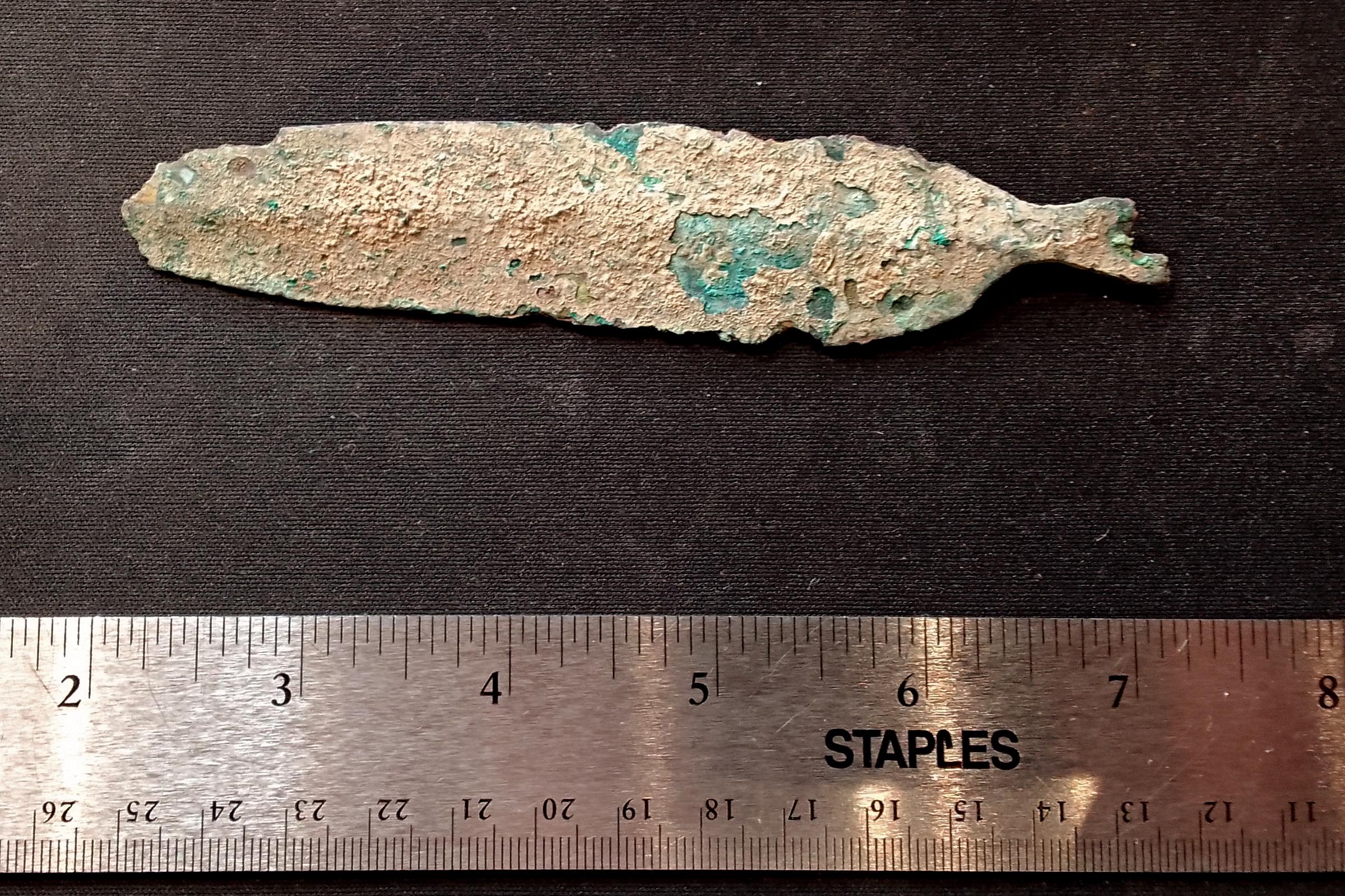 Ancient Luristan Bronze Spear Point From Around 1200 To 800 BCE, Near Eastern Antiquities And Militaria Collectibles, Primitive Spearheads