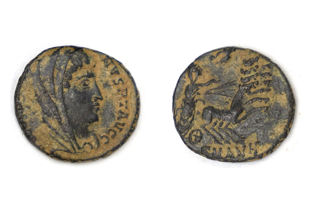 Ancient Rome Bronze Coin Constantine I Posthumous, Quadriga Chariot, Antioch Mint 4th Century AD, Numismatics And Historical Collectibles