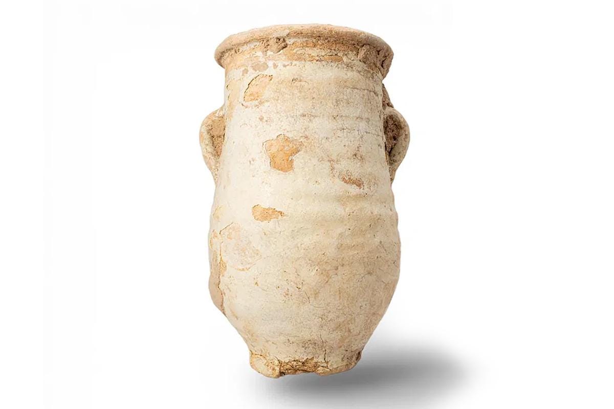 Ancient Egypt, Faience Ceramic Utilitarian Pithoi Vessel, Dated Ca 300 BCE To 80 AD. Hellenistic Ptolemaic To Early Roman Egyptian Province