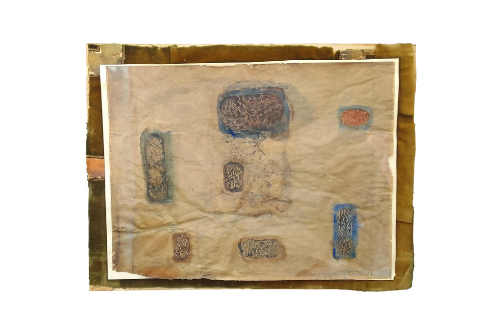 Mixed Media Composition. An Abstract Oil On Paper Painting By American Artist Martha Margaret Mckay (1924 To 1983), Signed And Dated.