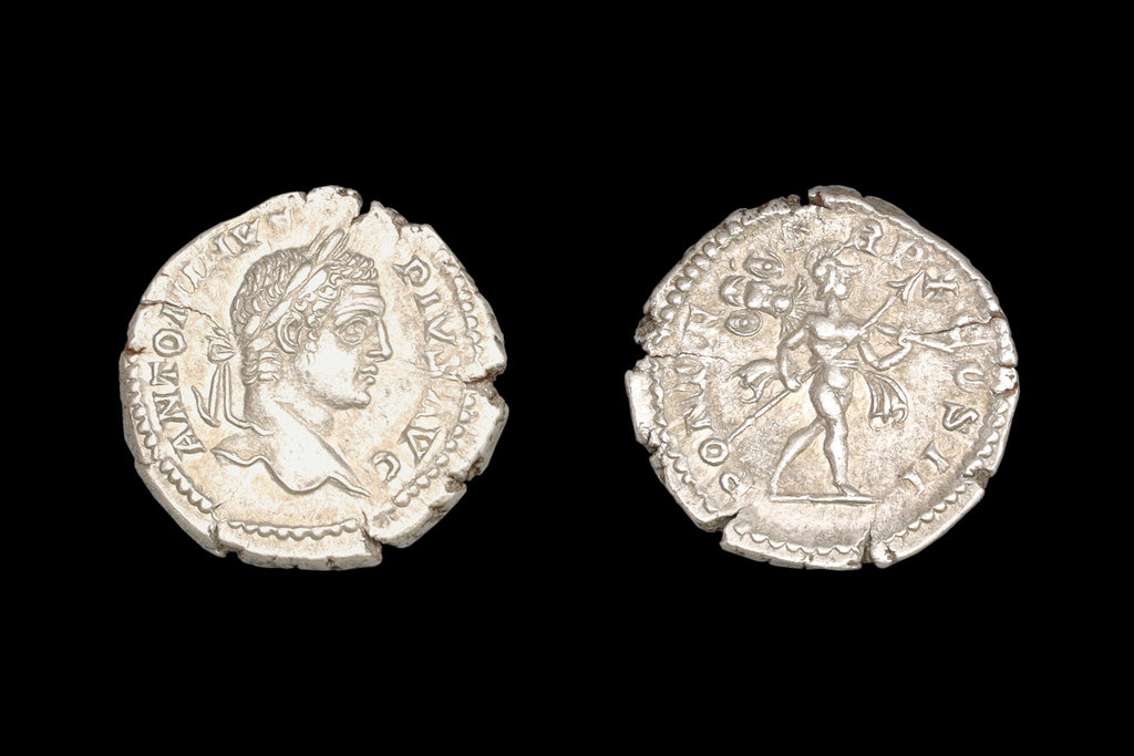 Ancient Roman Empire 3rd Century AD. A Silver Denarius Coin By Emperor Caracalla, Numismatics And Historical Antiquities Collectibles