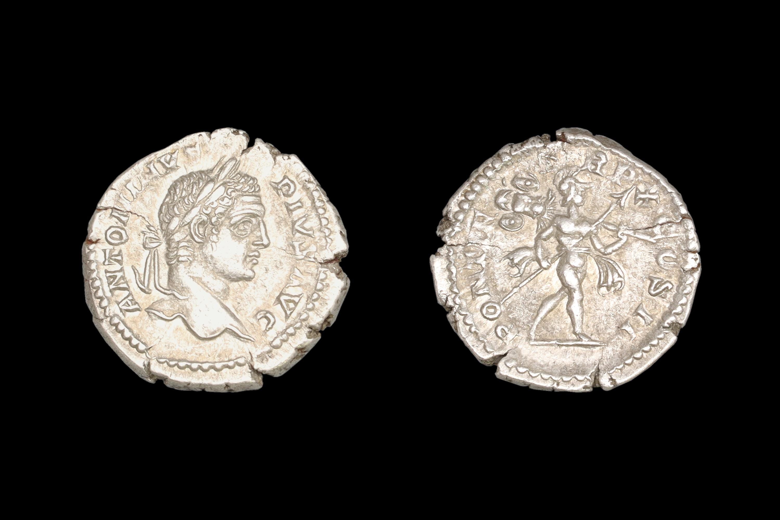 Ancient Roman Empire 3rd Century AD. A Silver Denarius Coin By Emperor Caracalla, Numismatics And Historical Antiquities Collectibles