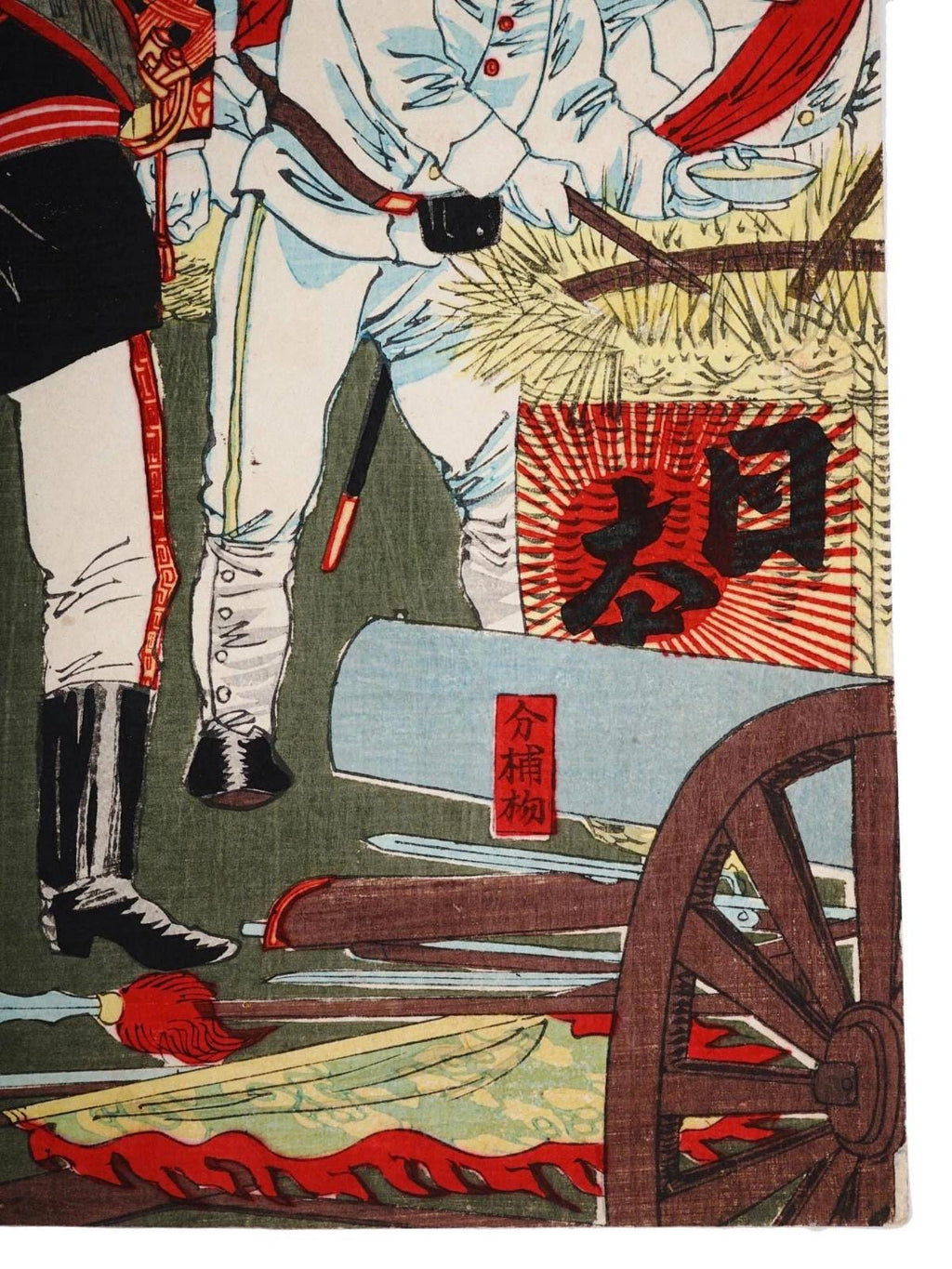 Ukiyoe Art, Nobukazu Yosai 1894 Japanese Meiji Era Senso-e Military Woodblock Triptych, Asian Oriental Art, The First Sino And Japanese War