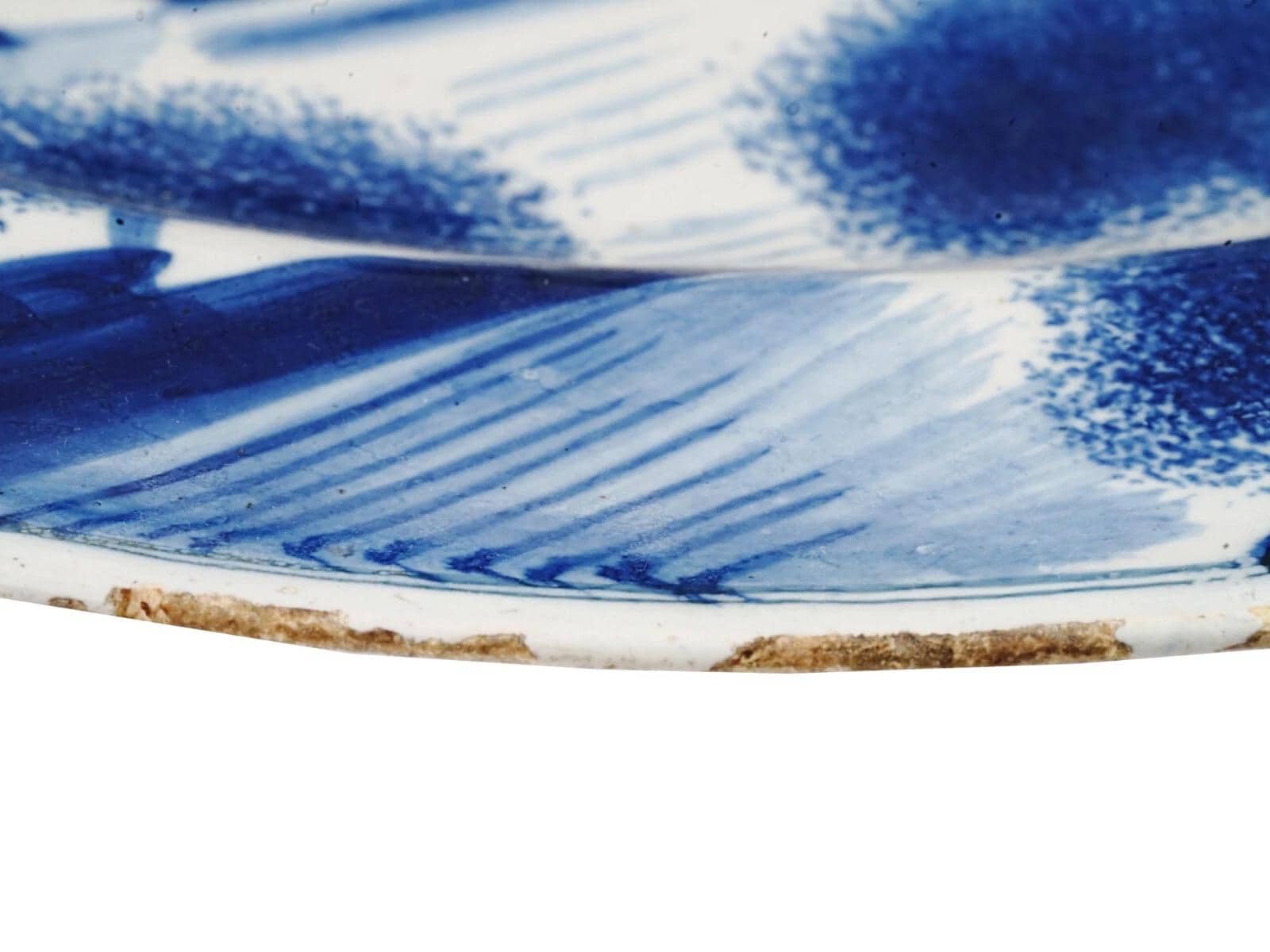 Antique 18th Century Blue And White Charger Plate, A Rare English London Or Probably Dutch Pottery Circa 1720s Antiques And Collectibles