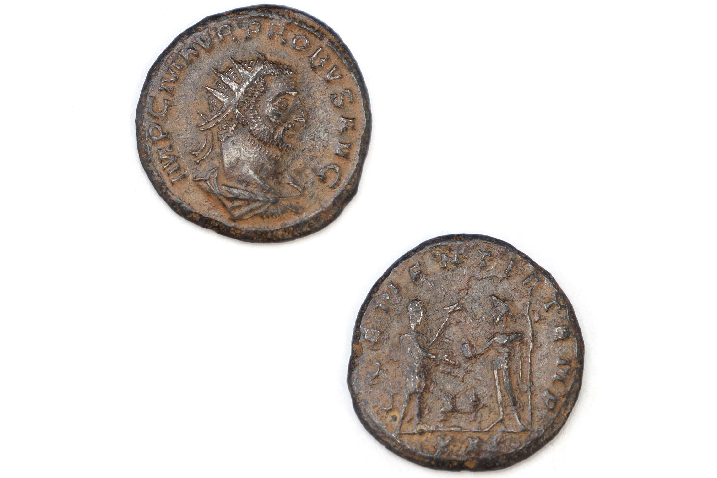 Ancient Roman Empire Coin, Probus Emperor, Bronze Silvered Antoninianus, CLEMENTIA TEMP, Numismatics And Historical Collectibles