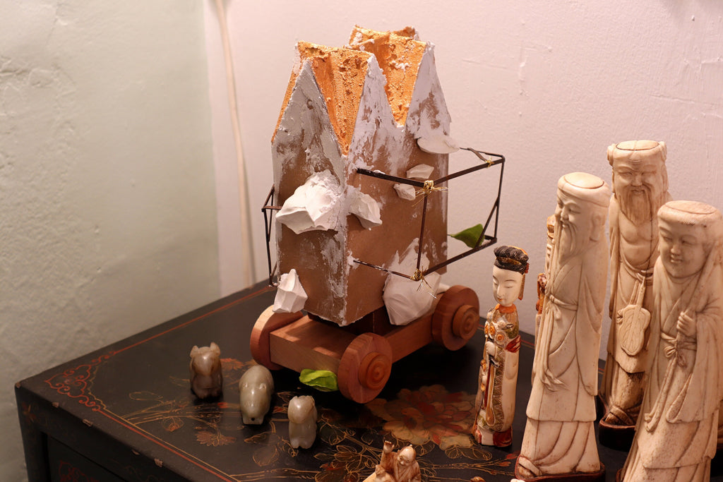We Are All Waiting For King Moshiach, Architecture Model Building, Imaginary Jewish Shrine, Handmade Paper Sculpture Contemporary Jewish Art