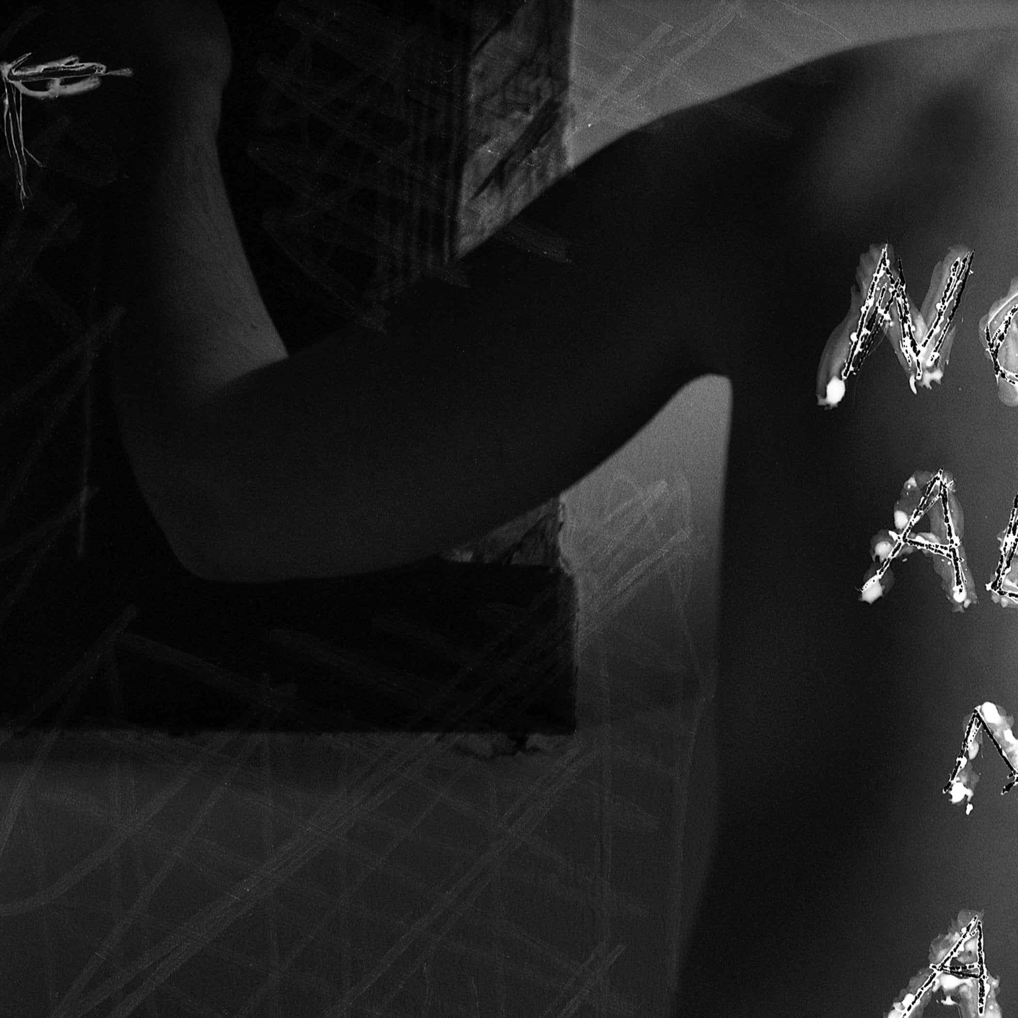 Dont Let The Sun Die At Your Back, Black and White Photo Print, Damaged Manipulated Negative Print, Woman Nude Female Portrait, Text Quotes