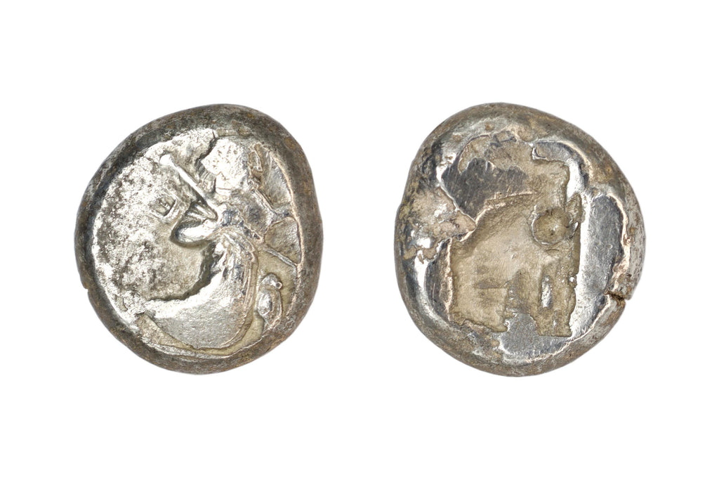 Silver Siglos Coin, Asia Minor, Ancient Achaemenid Empire 4th Century BCE, King Artaxerxes II Mnemon, Numismatics, Antiquities, Collectibles