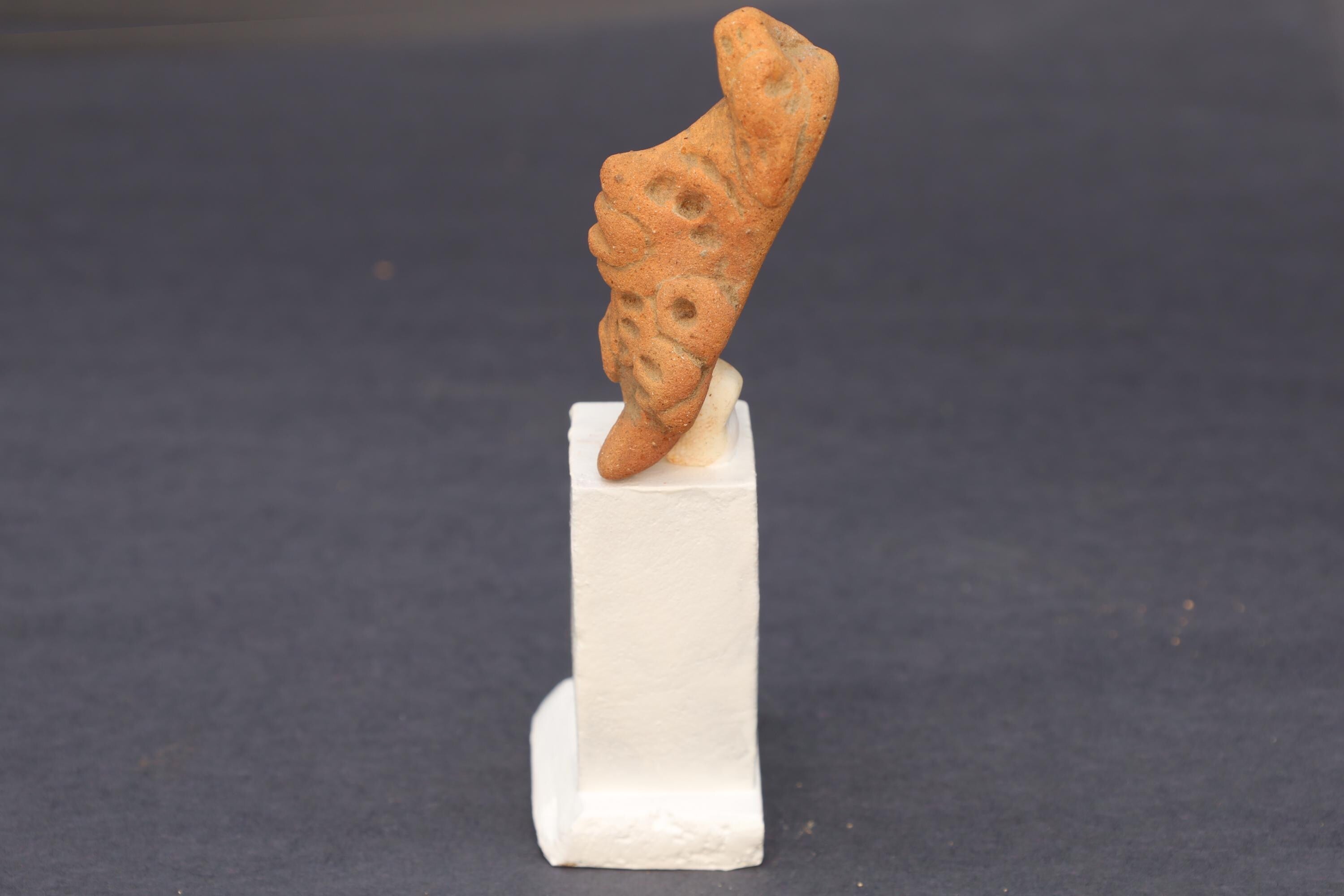 Ancient Pre-Columbian Colima Pottery Standing Figure, Full Body Idol Dated As Circa 250 AD, Western Mexico, Mesoamerica Indigenous Art