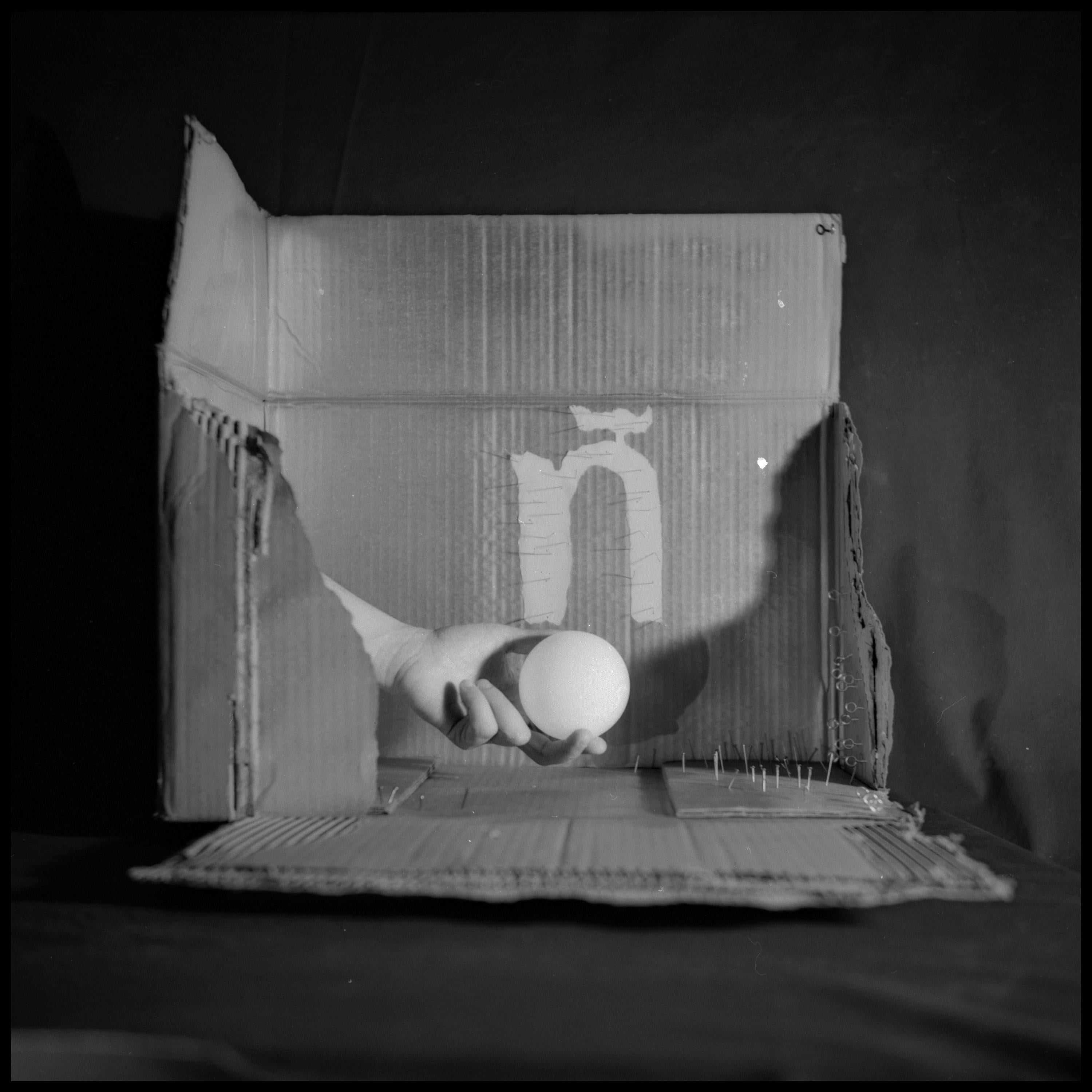 The Full Moon Of Spain, Ephemeral Assemblage Sculpture, Contemporary Conceptual Art, Black And White Photography, Dark Gore Goth Odd