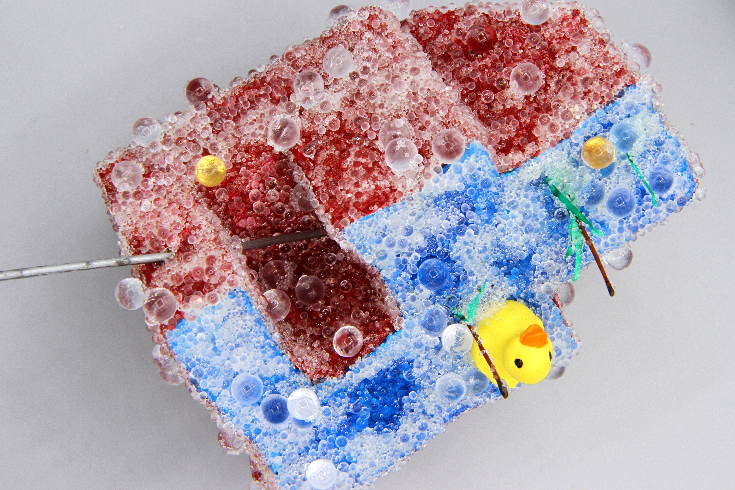 We are All Loving the American Dream, Architecture Model, Glass Bubbles Bath, Small Rubber Ducky, I Love You, Silver Heart Balloon Funny Art
