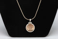 Sterling Silver Pendant With A Dutch East India Company Copper Coin VOC 1745, Coin Jewelry Art, Unisex Fashion, 18th Century Coins