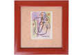 Meyer Frank Lieberman Mixed Media Ink And Watercolor Drawing Painting On Paper, Jazz Musician, Hand Signed Contemporary Judaica Art