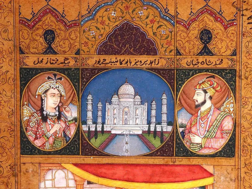 Emperor Jahangir Weighs Prince Khurram, Later Crowned Shah Jahan, Early 20th Century Indian Mughal Style Painting, A Miniature Art
