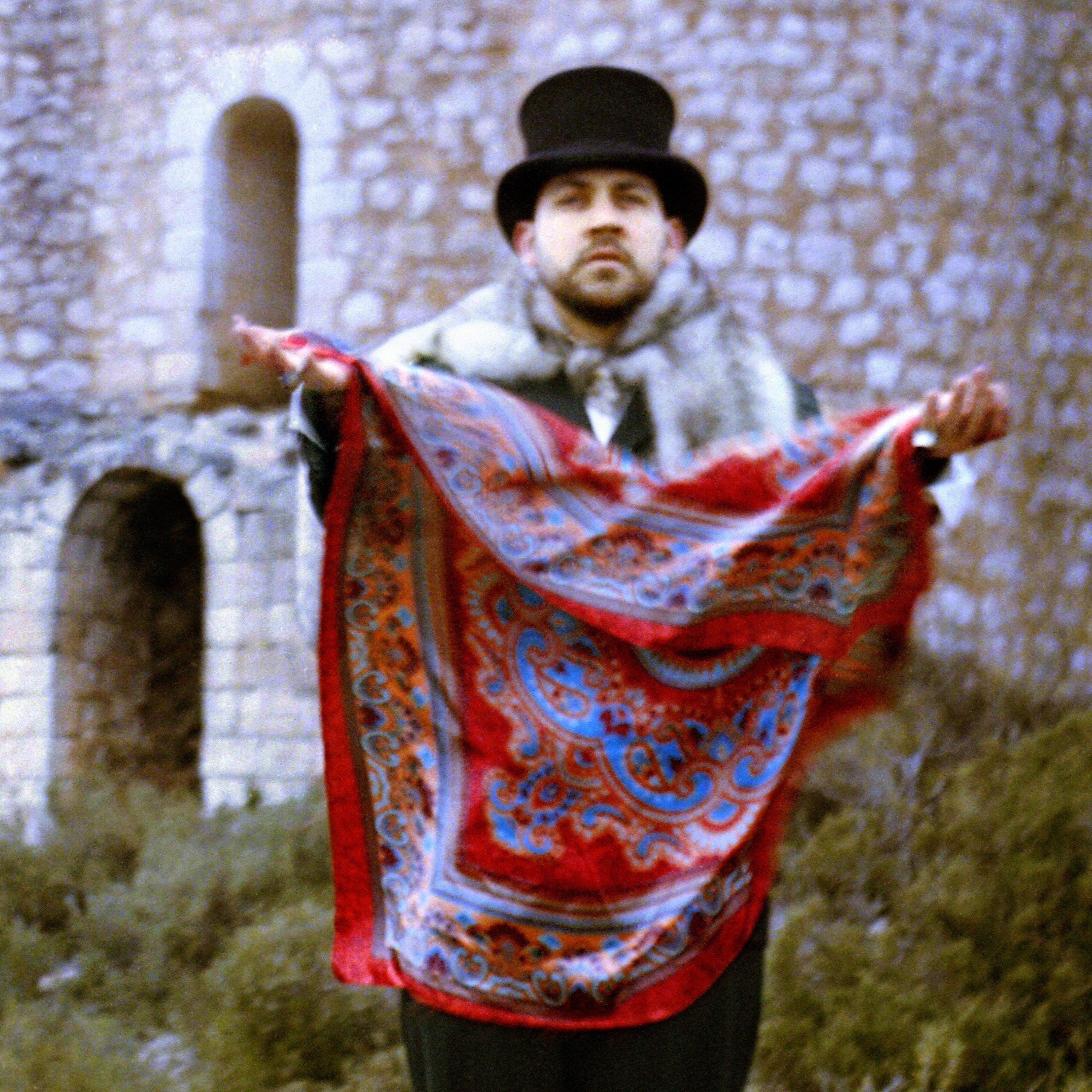 Lord Of The Mountain, Alarcon De Villena Guadalajara Spain, Damaged Film Negative, Lubitel Medium Format Camera, Medieval Castles of Spain
