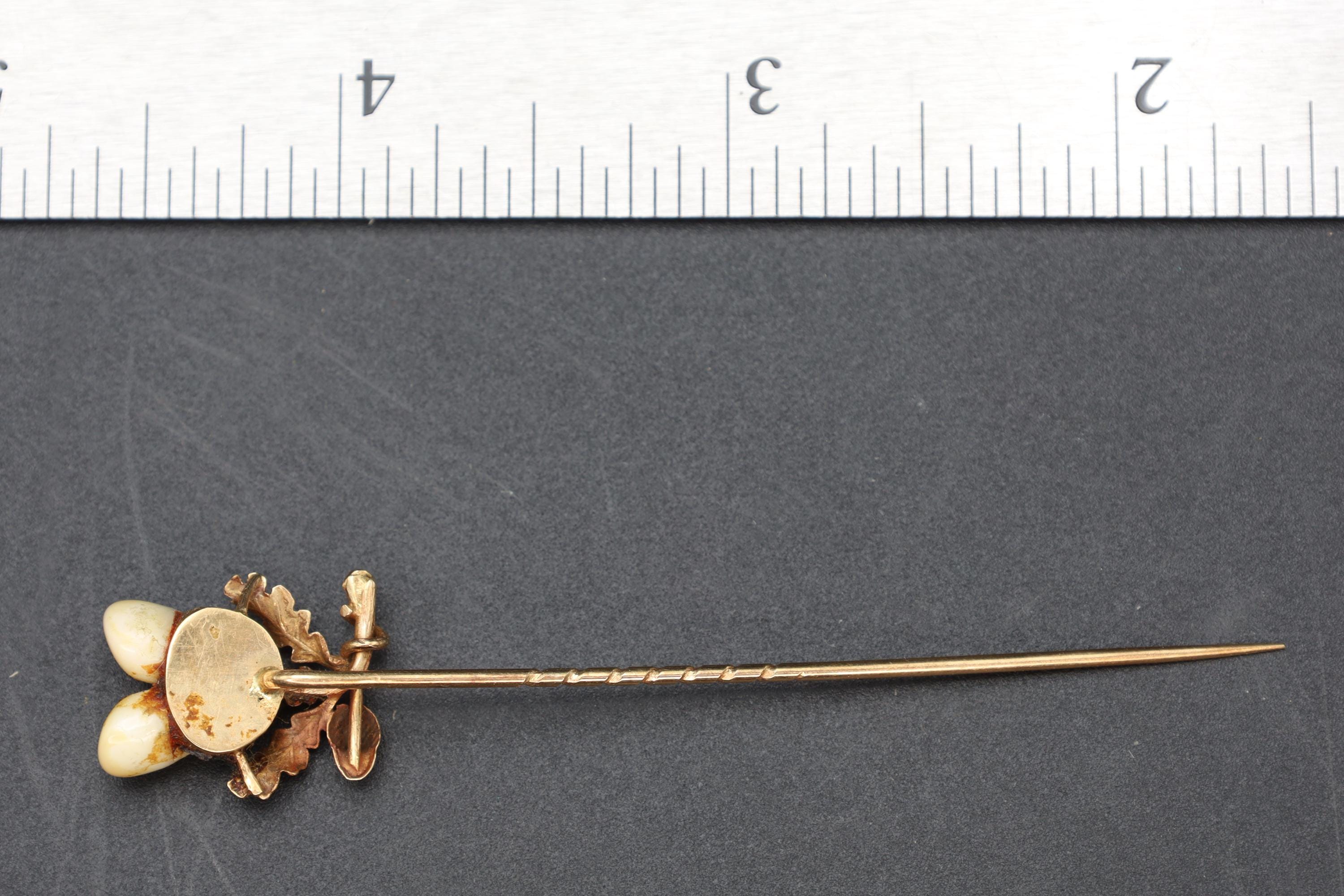 Antique Bavarian Grandeln Stamped 585, 14 karats gold length 3 inches