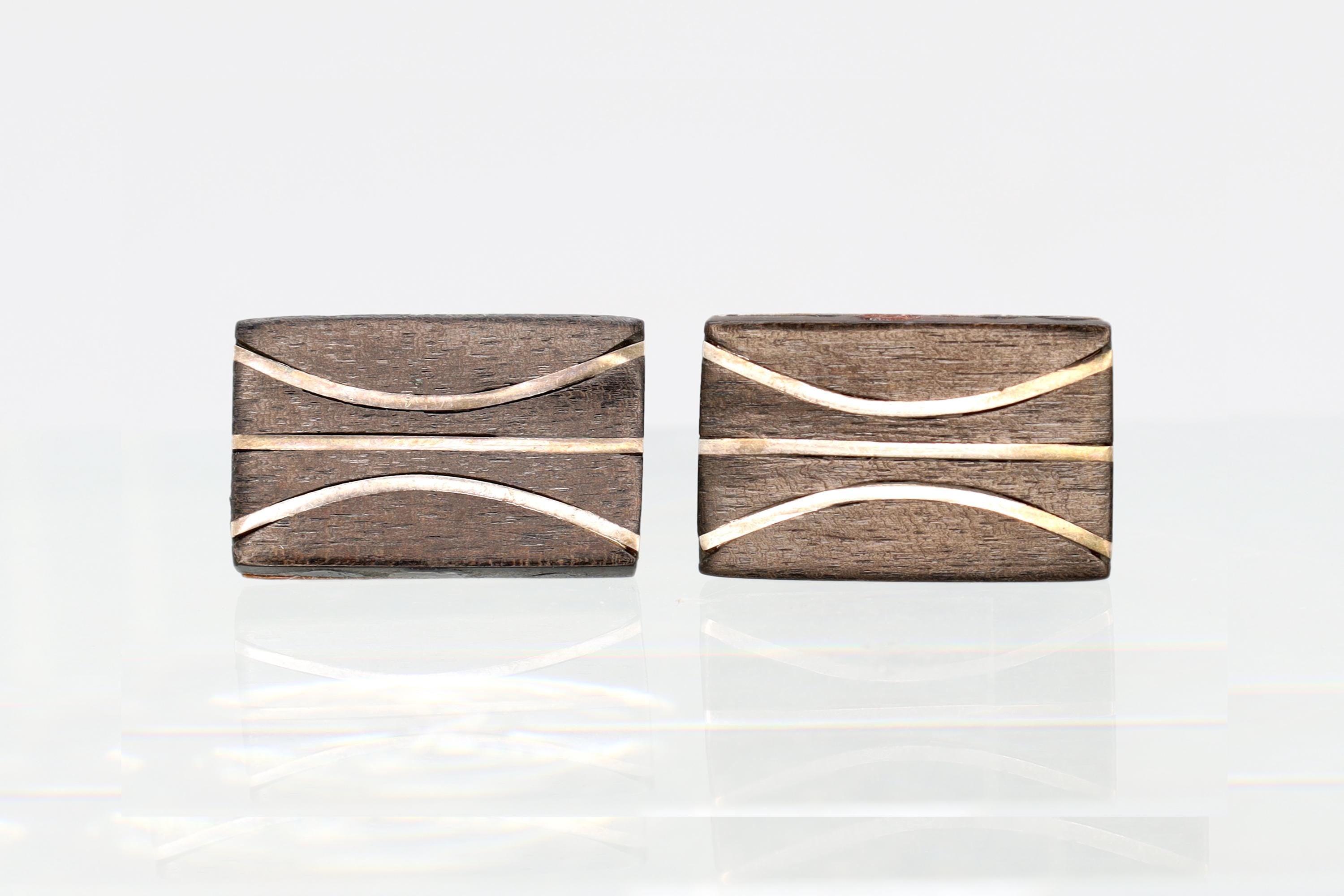 Vintage Mid Century Mens Jewelry Cufflinks, Sterling Silver COF Carl Ove Frydensberg Of Denmark Scandinavian Fashion Accessories, Art
