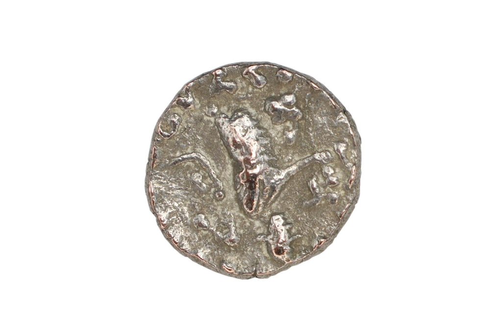 Ancient Hellenistic Central Asia, Small Drachm 1st Century BCE, Indo Scythian Coin Of Kingdom Azes I. Numismatics, Collectibles, Antiquities