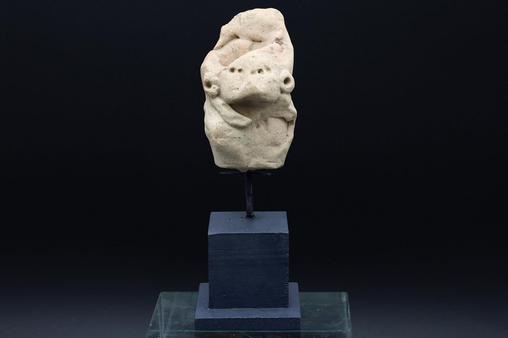Early And Rare Huastec Pottery Idol Figure, Circa 300 AD Panuco River Style, Veracruz Pre-Columbian Ceramic Idol Figure, PreHispanic Mexico