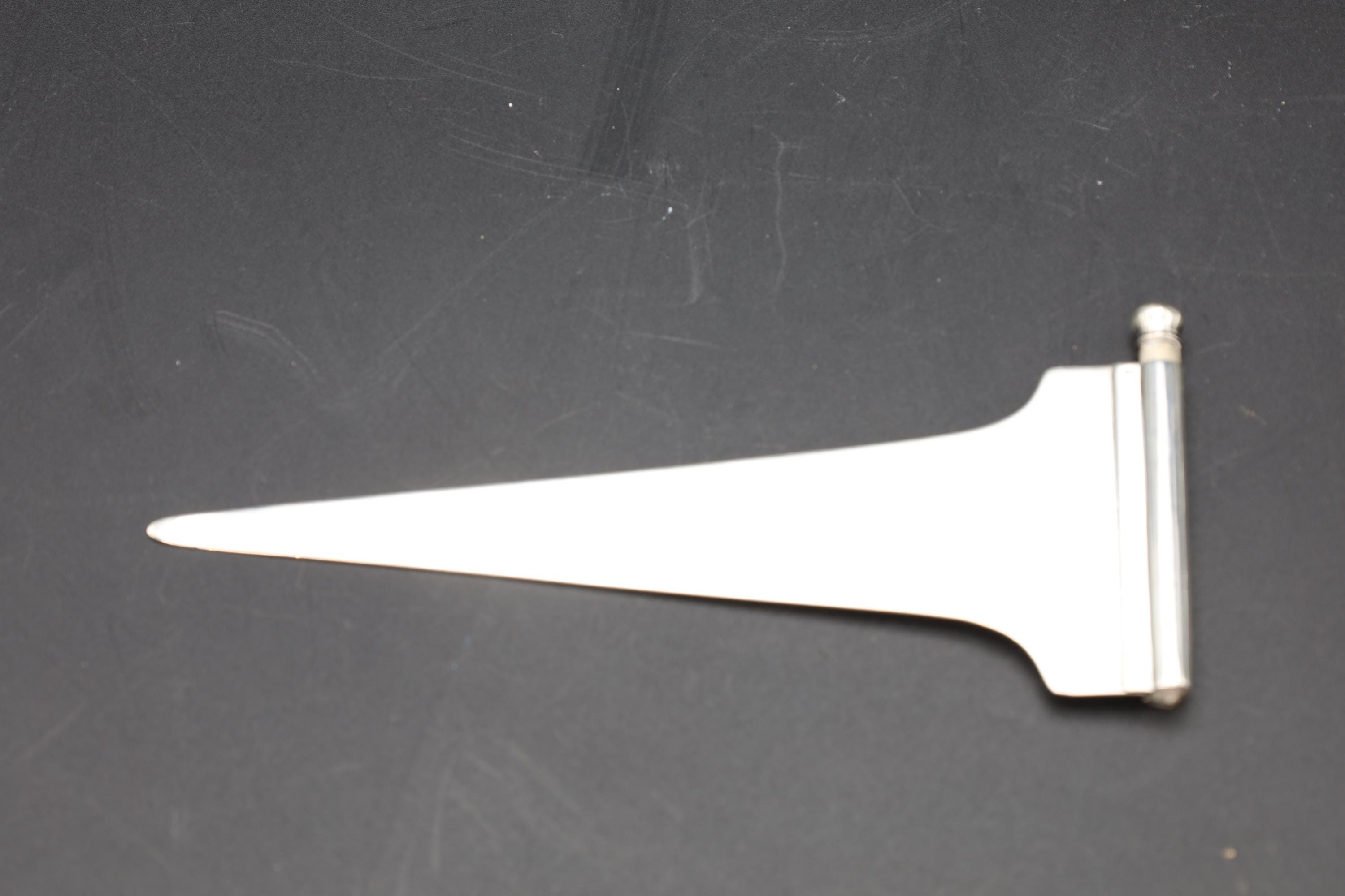 Large Sterling Silver Bookmarker, Extremely Rare Books Page Marker With Pencil Attachment, Crafted in the 1930s, American Silver Mark