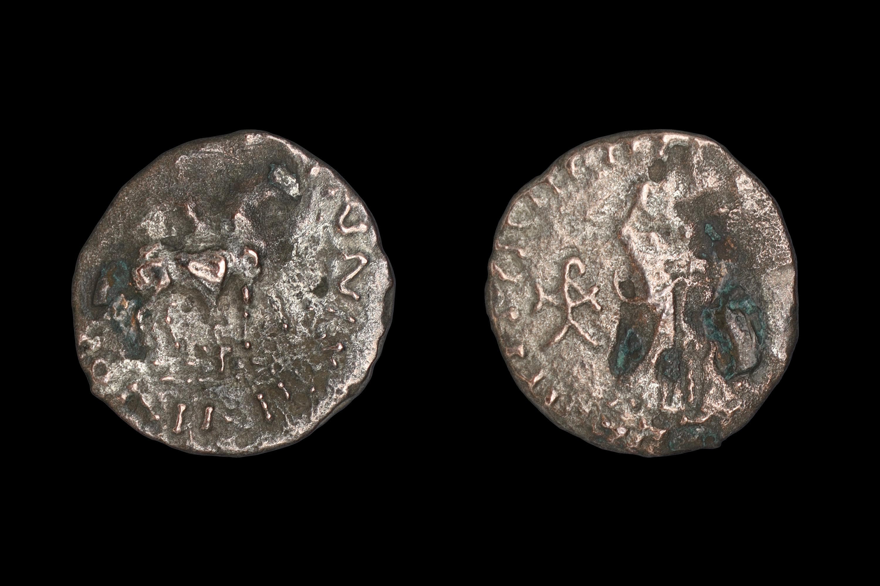 Ancient 1st Century BCE Hellenistic Billon Coin, Indo Scythian Kingdom Of Azes II, Bactria In Central Asia, Numismatics And Collectibles
