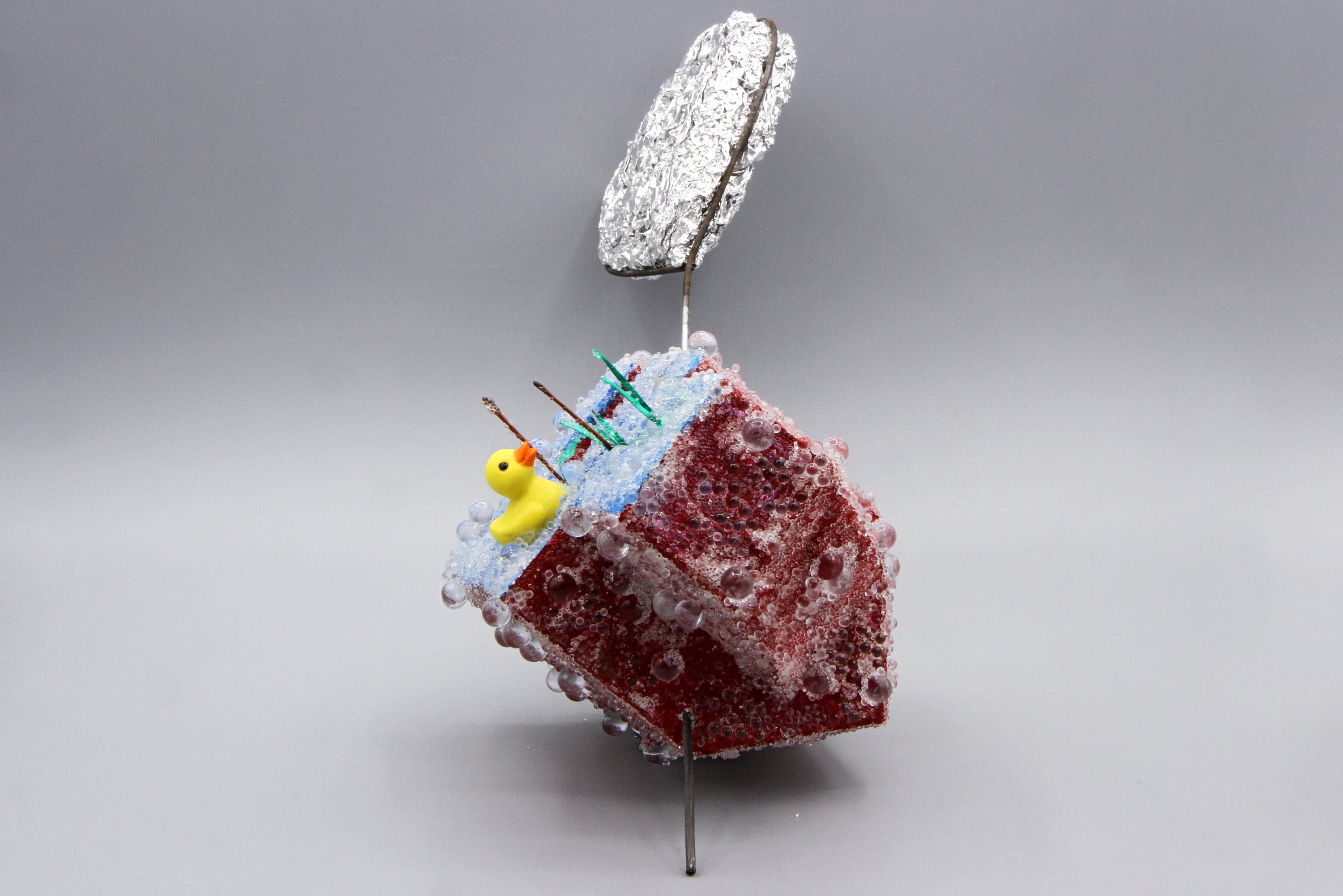 We are All Loving the American Dream, Architecture Model, Glass Bubbles Bath, Small Rubber Ducky, I Love You, Silver Heart Balloon Funny Art