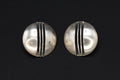 Vintage 1980s Navajo Native American Stud Earrings, Yazzie Johnson, 925 Sterling Silver Modernistic Stud Dome Studs, Southwestern Jewelry