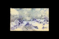 Winter Landscape, Antique 1900s Liberty Style Art By Paulo Antonini, Italian American Artist, Small Paintings Drawings On Paper, Art Nouveau