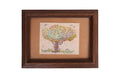 Meyer Frank Lieberman Mixed Media Ink Color Pencil Drawing Painting On Paper, Singing Tree and Birds, 1991 Signed Contemporary Judaica Art