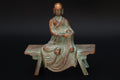 Amitabha Buddha Sitting On The Bench Enshrine, Meditating Bodhisattva, Early 20th Century Republic Period. Oriental Sculpture Art