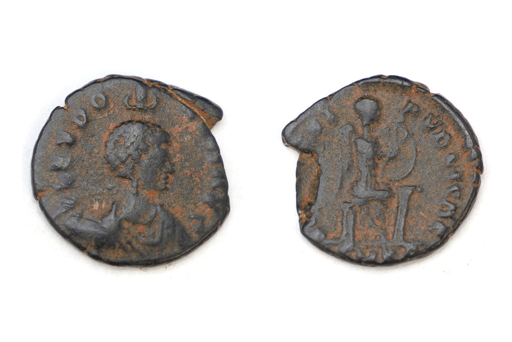 Ancient Roman Coin, Empress Aelia Eudoxia, Salus Reipublicae Bronze Coin, Antioch Mint, Numismatics And Historical Collectibles