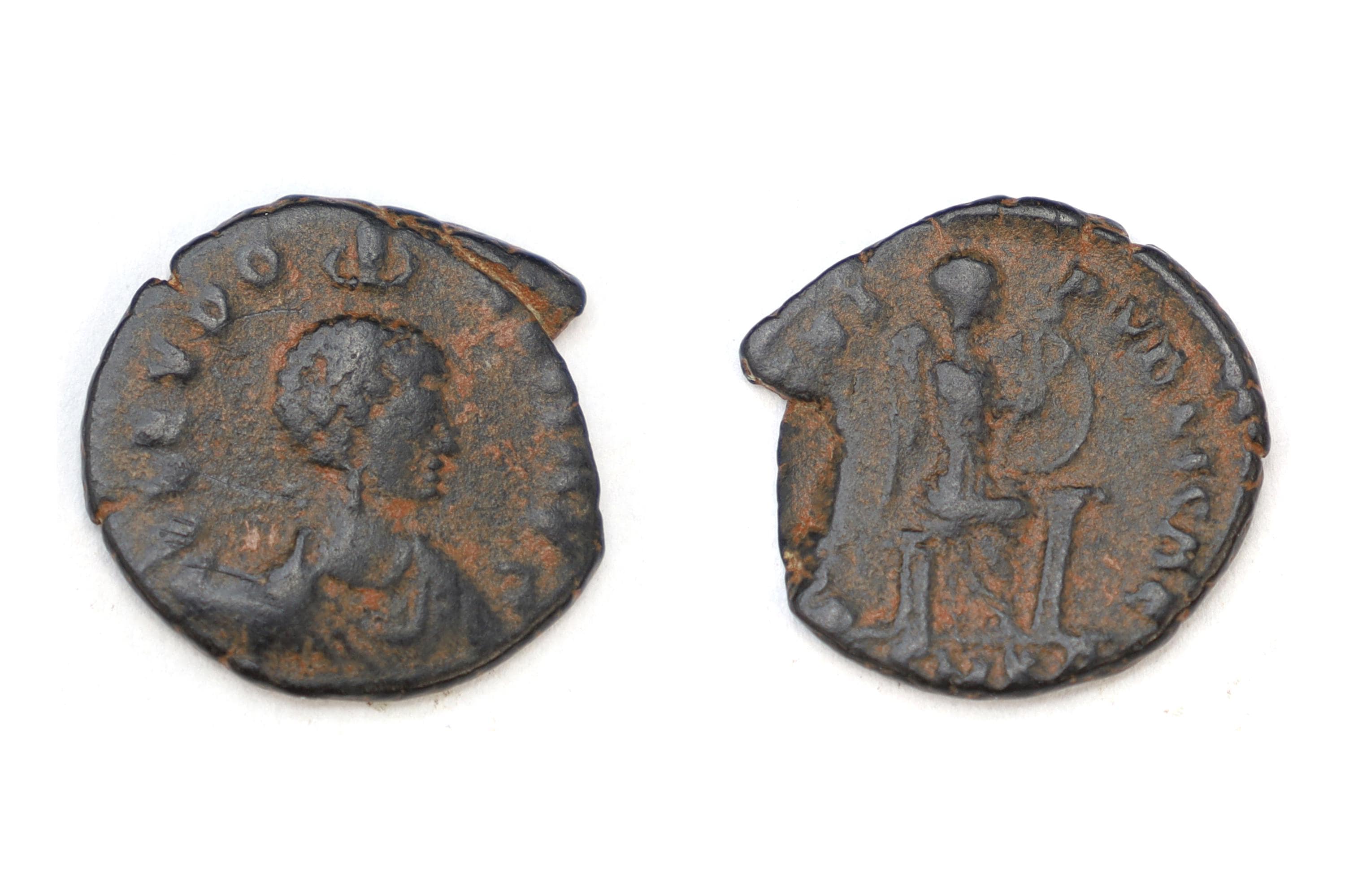 Ancient Roman Coin, Empress Aelia Eudoxia, Salus Reipublicae Bronze Coin, Antioch Mint, Numismatics And Historical Collectibles